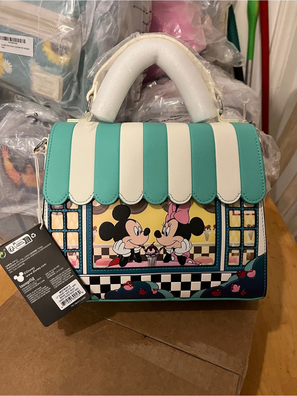 Loungefly Mickey & Minnie Date Night Diner Handbag/Crossbody